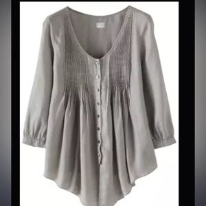 NWOT Poetry Lightweight Linen Shirt, Soft Mocha, Size